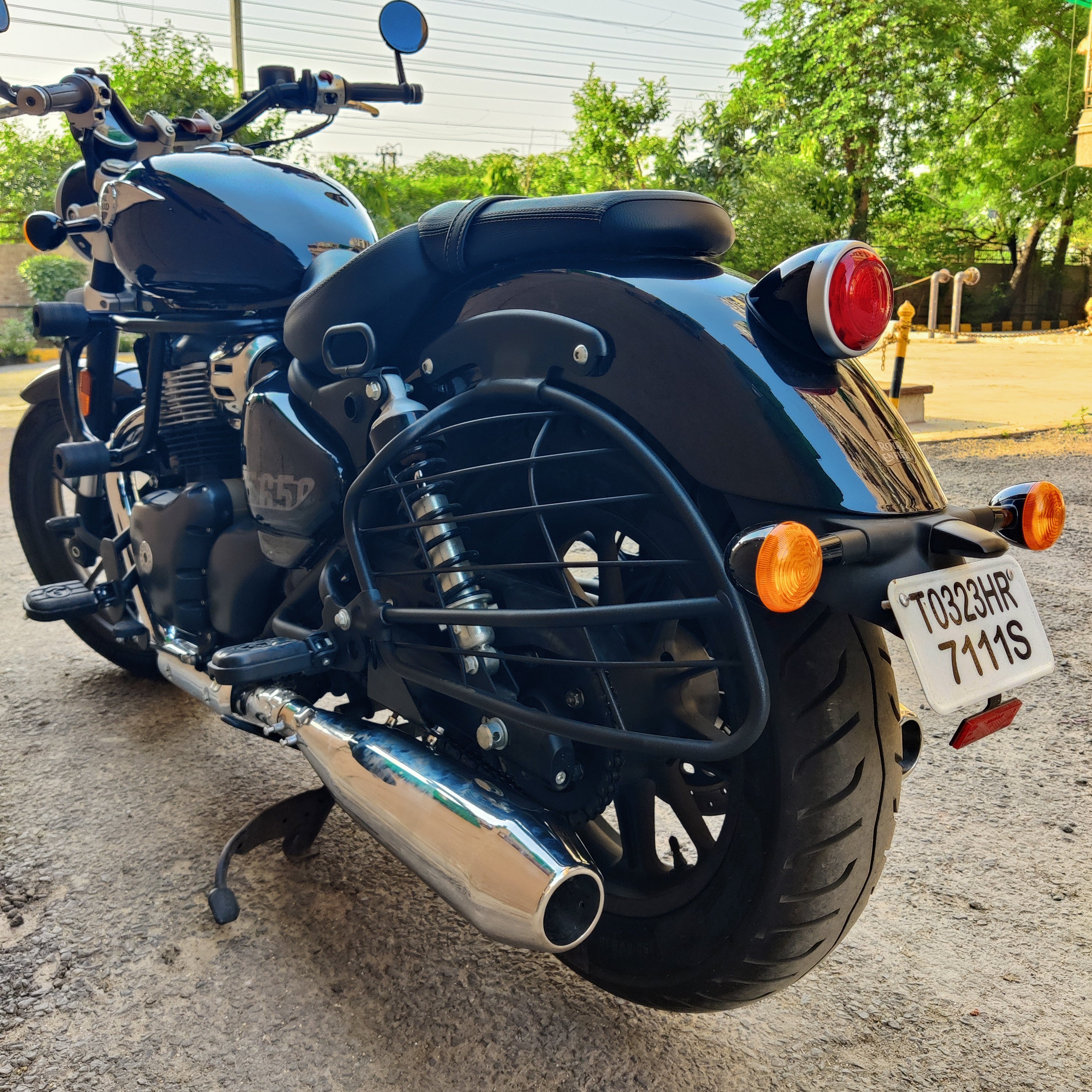 Modified Royal Enfield Blue Colour Royal Enfield Classic 350