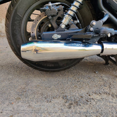 Growler Exhaust for Royal Enfield Super Meteor 650 & Shotgun 650 | Stainless Steel | Lifetime Color Coating Warranty | Rust-Free Performance