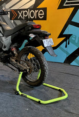 Explore universal Paddock Stand with swingarm lift holders + Explore universal motojack for portable usage (5 years warranty )