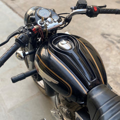 Royal Enfield Standard Tank Protection | Best Tank Pad Cover | Tank Scratch Protection | Modified Looks | Fits RE Bullet Standard | Saiga Parts Modification Accessories