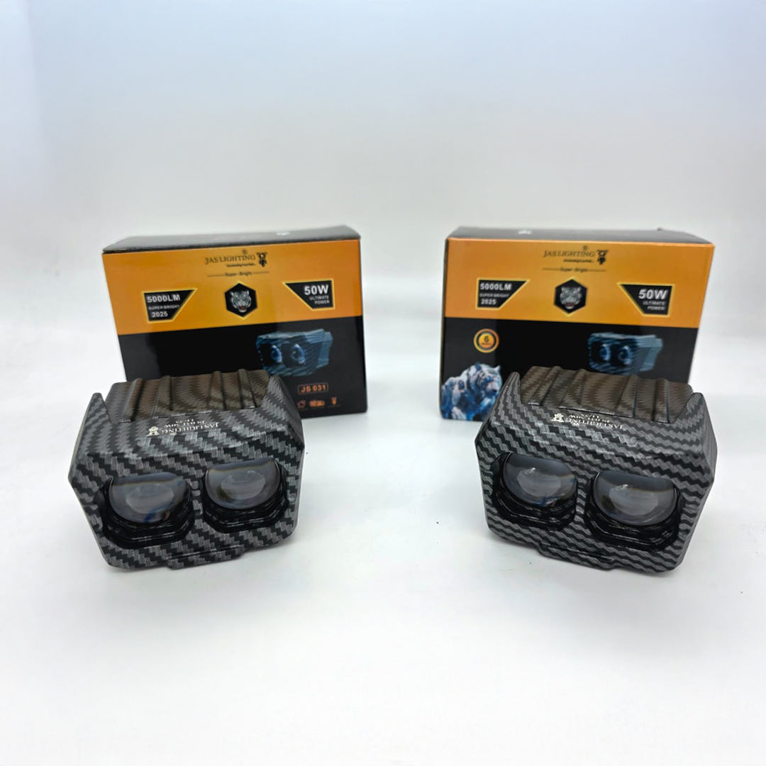 50 Watt Flasher 2 Led Carbon Fog Lamp JS031