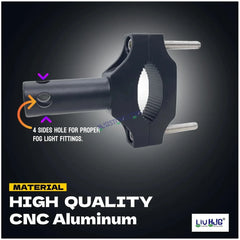 HJG Aluminum Clamp For Mounting Fog Lights Universal ( Pack Of 1 Set, 2pc)-Viral