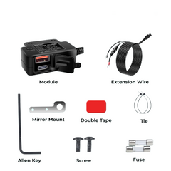 Simtac rapidride duo 51w charger with USB-A & Type-C