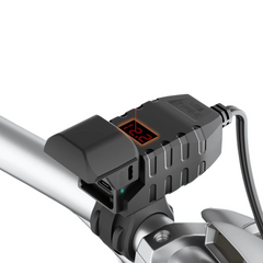 Simtac rapidride pro 51w with USB-A & Type-C charger with voltmeter