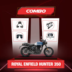 Royal Enfield Hunter 350 Footrest, Backrest, Crash Guard & Visor Combo