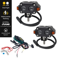 LIU HJG Future EYE S60 LED Fog Light with Wiring Kit Yellow/White Red Devil Eye & DRL