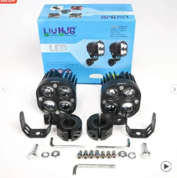 LIU HJG Original 4X4 Lens Cree and projector 40*40 Each 80 Watt Fog light Dual Colour(White and yellow) Auxilary light with Harness and light clamp
