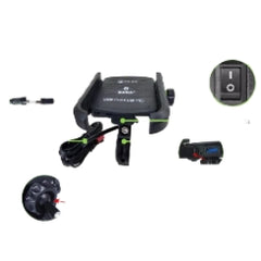 BOBO BM1 Jaw-Grip Bike Phone Holder with Fast USB 3.0 Charger