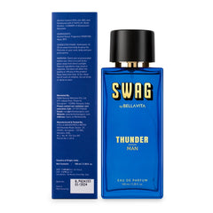 SWAG THUNDER Perfume for Men - Eau De Parfum for Men + Windproof Balaclava Ski Mask for Men & Women - Cold Weather Face Gear for Motorcycle Riding & Winter Sports