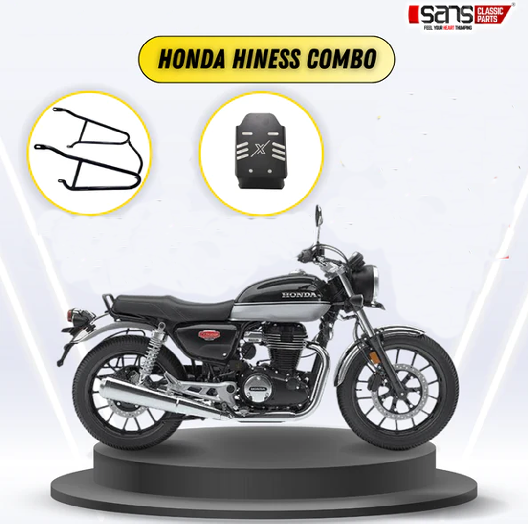 Honda Hiness Bash Plate & Saddle Stay Combo