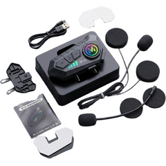 V10 Wireless Helmet Earphones Bluetooth Intercom Headset with Mic – Motorcycle Handsfree Calling, Music & Navigation Audio System