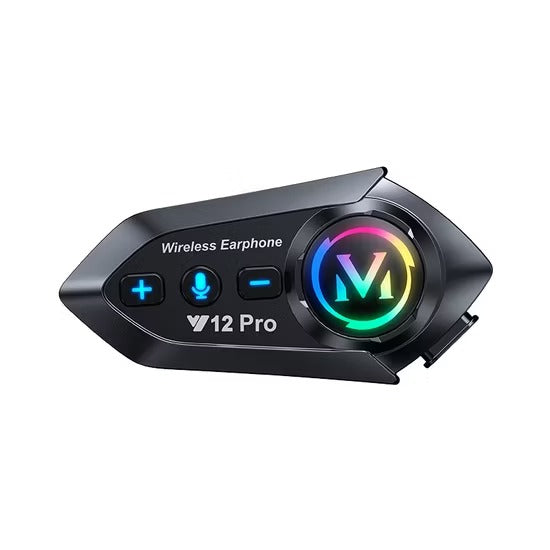 V12 PRO Motorcycle Helmet Intercom Bluetooth Speaker Earphone