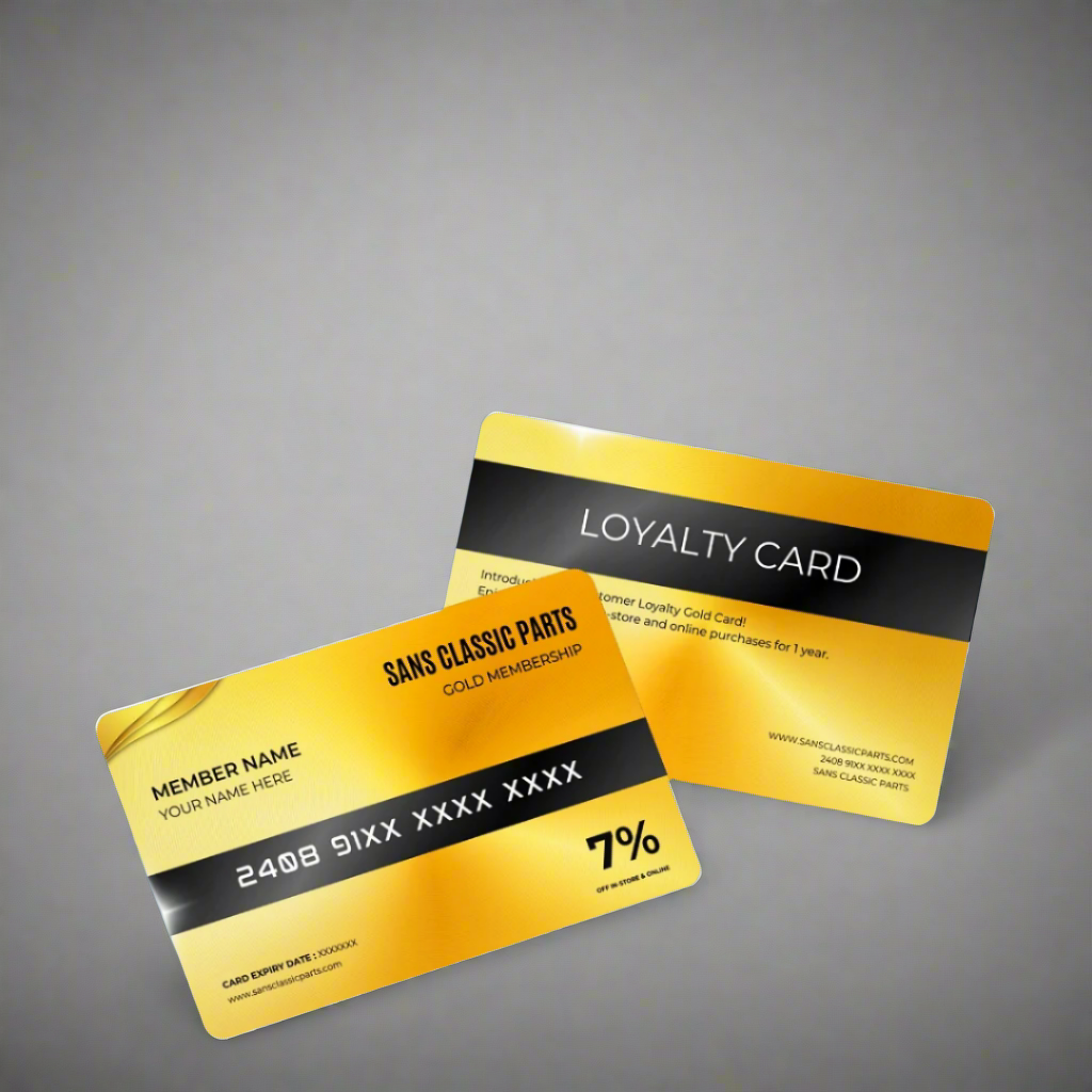 Gold Membership Card |  7% Discount Card