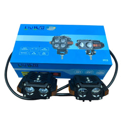 HJG S60 NightBreaker  Dual-Lens 80W LED Projector Fog Lights with DRL | Ultra-Wide Beam, Dual Intensity White/Yellow Fog Lamps | Universal for Cars & Bikes (2×40W)