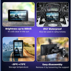 Sash S115 5" Motorcycle Wireless Touch Screen