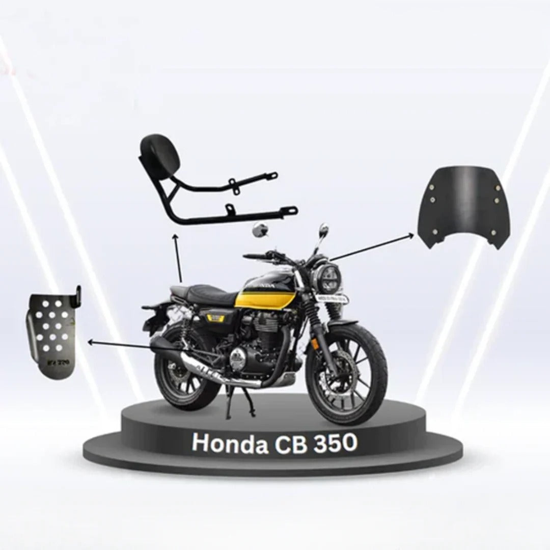Honda CB 350 Footrest, Backrest & Visor Combo