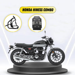 Honda Hiness Tripod Crash Guard & Bash Plate Black Combo