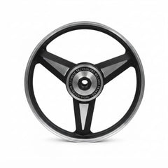 Black Mercedes Alloy wheel for Royal Enfield Classic 350 reborn and Standard batallion Single Disc