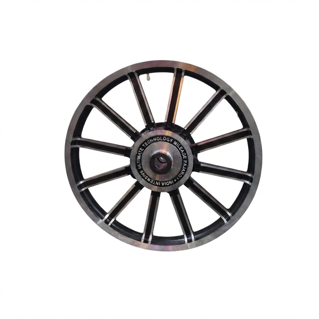 Black 11 Spokes Alloy wheel for Royal Enfield Classic 350 Reborn Double Disc