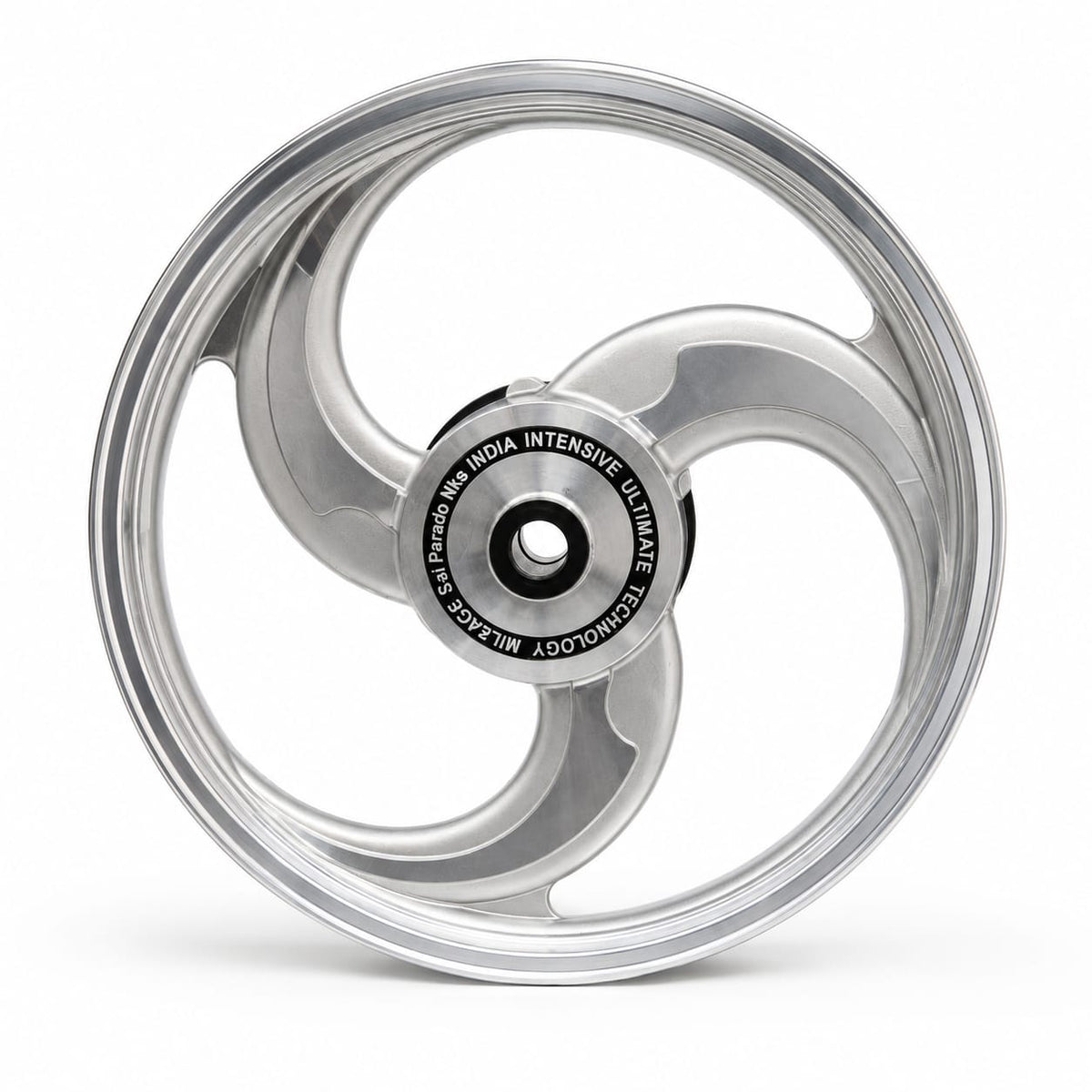 3 talwar Silver Sai Parado  Alloy wheel for Royal Enfield Classic 350 and Standard Batallion Reborn Single  Disc