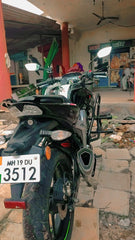 Economy Cross Crash Guard with Nylon(Round) leg guard/Crash Guard for Tvs Apache 4v 160/200