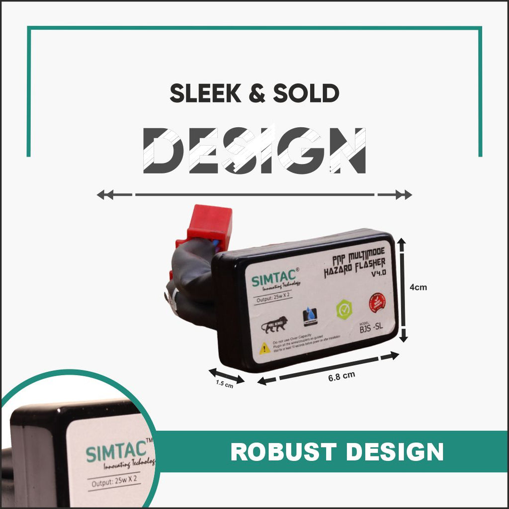 SWITCHLESS [V4.0] Bajaj Pulsar NS/AS - Compatible Simtac PNP Hazard Fl ...