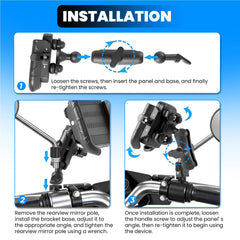 Moto genius Quick grip Shockproof Bike Mobile Holder | Anti-Vibration-Viral