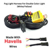 Auxpro Fog Light Wiring Harness Kit For Single Color Light with Metal LED Switch | 1 Year Warranty