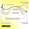 Auxpro Fog Light Wiring Harness Kit For Single Color Light with Metal LED Switch | 1 Year Warranty