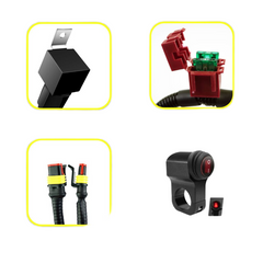 Auxpro Fog Light Wiring Harness for Single-Color Light – 1-Year Warranty