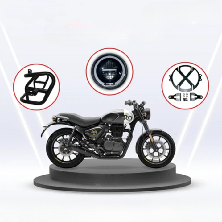 Royal Enfield Hunter 350 Crash Guard, Headlight & Grill Combo