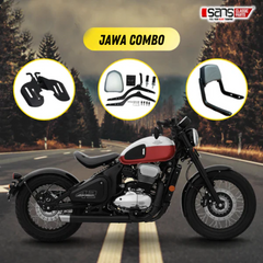 Jawa 42 Bobber Footrest, Backrest & back seat Combo