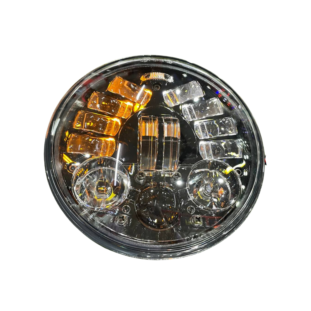 110 Watt Butterfly LED Headlight for Jawa 42 Bobber, Yezdi Roadster, H ...