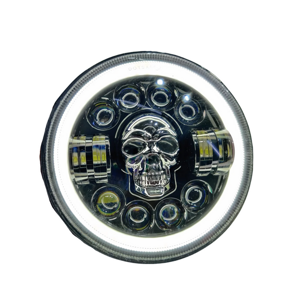 Economy Skull Design 75 watt LED Headlight