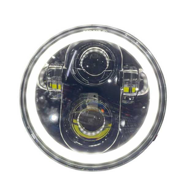 90 Watt 2 LED Full DRL Headlight for Jawa 42 Bobber & Yezdi Roadster | 6 Months Warranty