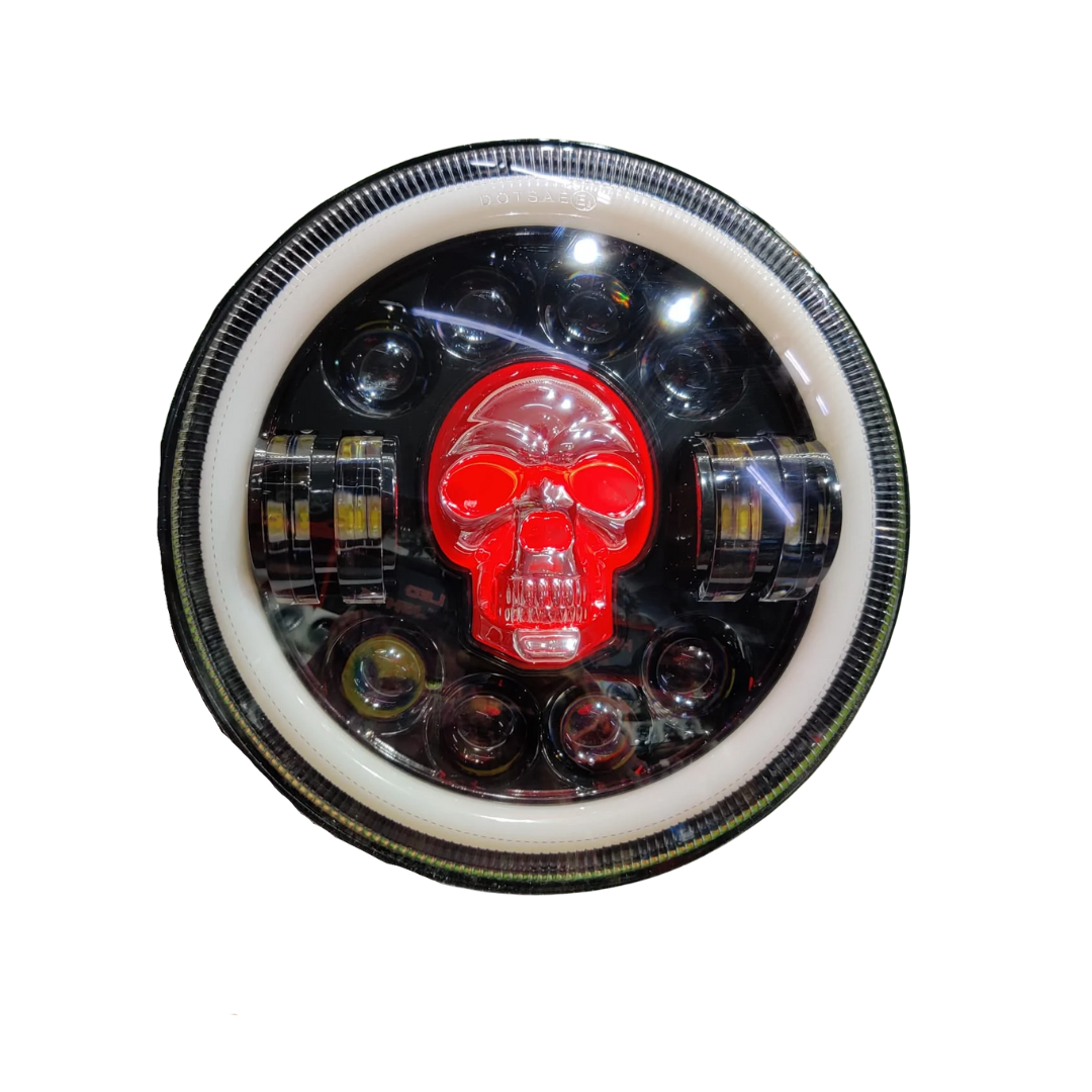 Economy Skull Design 75 watt LED Headlight