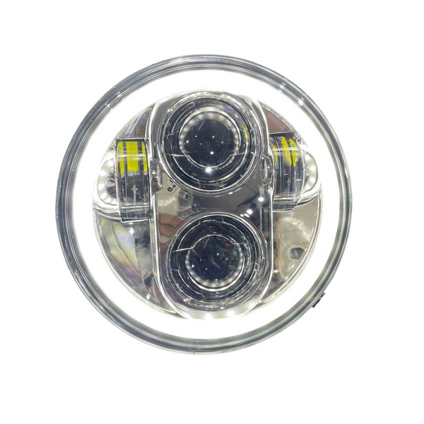 90 Watt 2 LED Full DRL Headlight for Jawa 42 Bobber & Yezdi Roadster | 6 Months Warranty