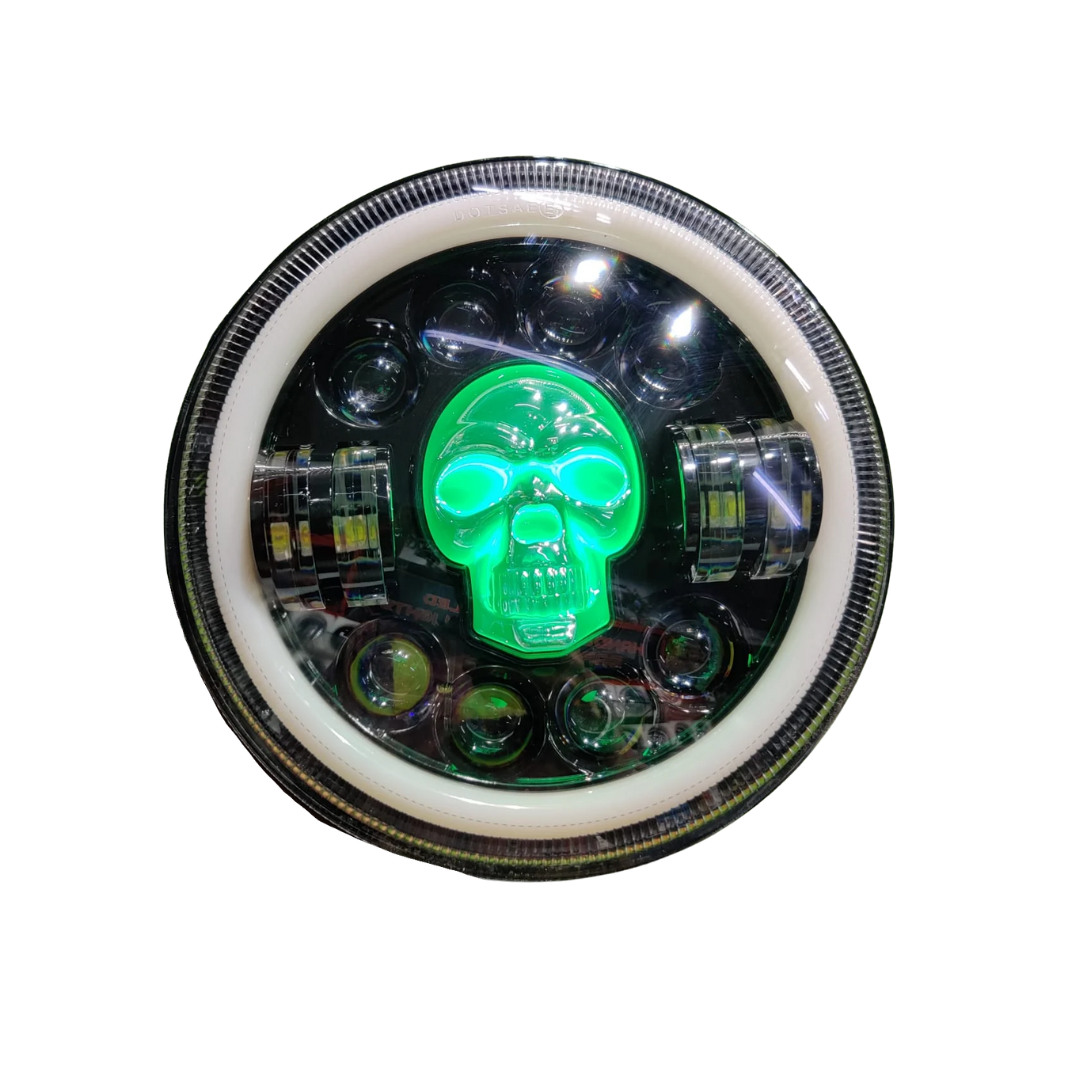 Economy Skull Design 75 watt LED Headlight