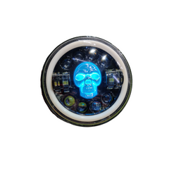 Economy Skull Design 75 watt LED Headlight