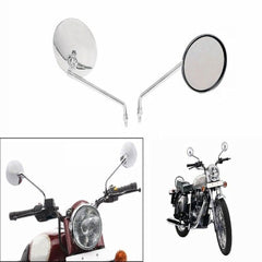 Royal Enfield Standard Classic 350 /500 Electra Universal (Chrome/Set Of 2) Bike Rear View Mirrors