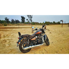 Extender Backrest for Royal Enfield Meteor 350 | Premium Leather & Heavy-Duty Metal | Enhanced Rider Comfort