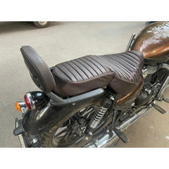 Extender Backrest for Royal Enfield Meteor 350 | Premium Leather & Heavy-Duty Metal | Enhanced Rider Comfort