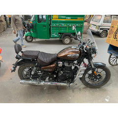 Extender Backrest for Royal Enfield Meteor 350 | Premium Leather & Heavy-Duty Metal | Enhanced Rider Comfort