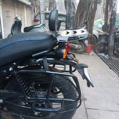 Top Rack with Cushion Backrest for Royal Enfield Hunter 350 | Spacious Design