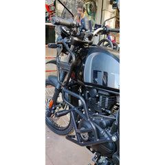 Cross Crash Guard with Delrin Sliders(Round) leg guard/Crash Guard for HIMALAYAN , BS4/BS6