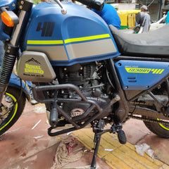 Cross Crash Guard with Delrin Sliders(Round) leg guard/Crash Guard for Royal Enfield Scram 411