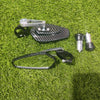 Imported Motorcycle Bar End Rear View Mirror for all Motorcycles-Silver Carbon Fibre