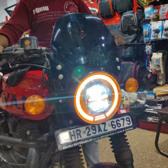 Minus with Teeth Headlight -75 Watt for Royal Enfield Hunter