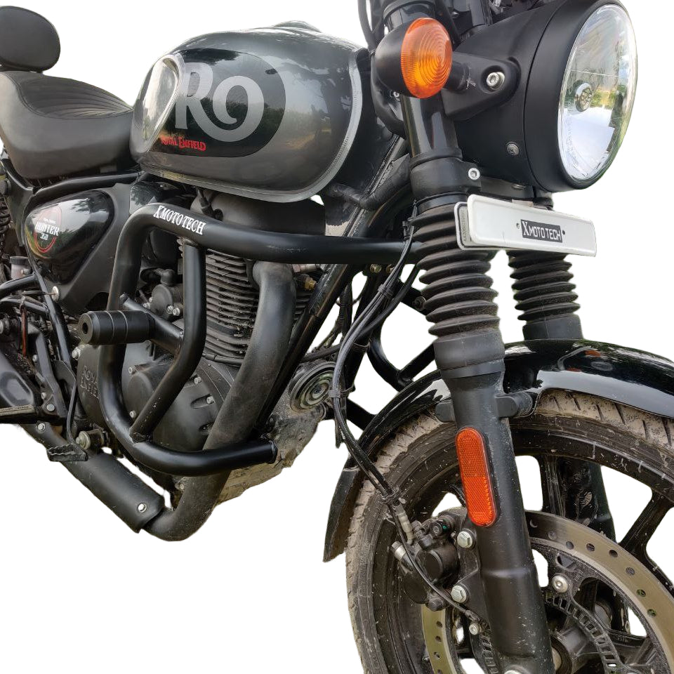 Crash Guard with Delrin Sliders for Royal Enfield Hunter, Meteor, Standard 350, Goan Classic (2024 Model)