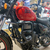 Cross Crash Guard with Delrin Sliders(Round) leg guard/Crash Guard for Royal Enfield Meteor